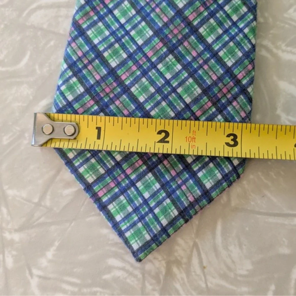 Lauren‎ Ralph Lauren Mens Plaid Cotton Tie Blue Green Pink Necktie 58
